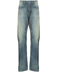 Givenchy Faded Zip Detail Straight Jeans