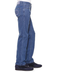 Stefano Ricci Five Pocket Denim Jeans Blue