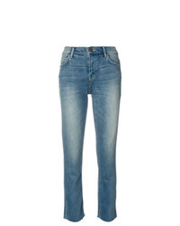 Current/Elliott Frayed Hem Cropped Jeans