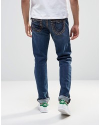 True Religion Geno With Flap Super T Straight Jean In Lake View Wash