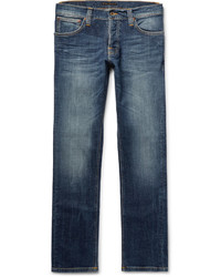Nudie Jeans Grim Tim Slim Fit Washed Organic Stretch Denim Jeans