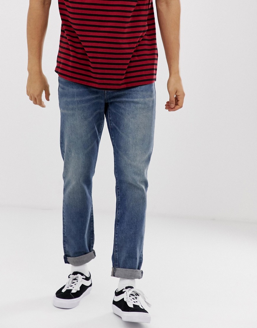 Levi's Hi Ball Roll Skater Tapered Fit Jeans In Game Point Mid Wash, $43 |  Asos | Lookastic