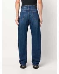 Off-White High Waist Straight Leg Jeans