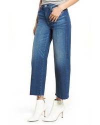 Hudson Jeans Holly High Waist Raw Hem Crop Wide Leg Jeans
