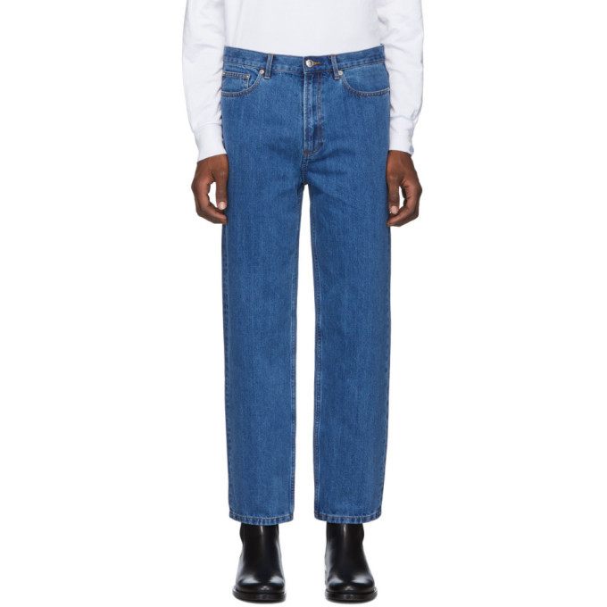 A.P.C. Indigo Martin Jeans, $173 | SSENSE | Lookastic