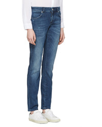 Versus Indigo Pin And Patch Jeans