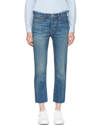 RE/DONE Indigo Relaxed Crop Jeans