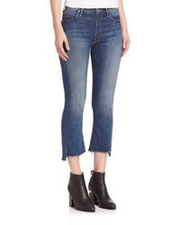 Mother Insider Cropped Raw Edge Jeans