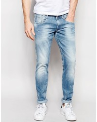 Replay Jeans Anbass Slim Fit Stretch Sunfaded Wash
