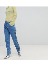 Chorus Tall Lace Up Side Mom Jeans