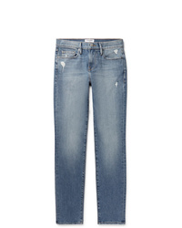 Frame Lhomme Slim Fit Distressed Denim Jeans