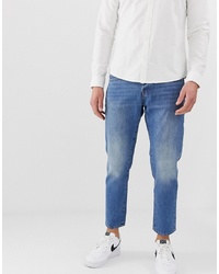 Jack & Jones Light Blue Wash Jeans In Tapered Cropped