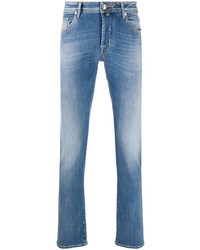 Jacob Cohen Light Wash Straight Leg Jeans