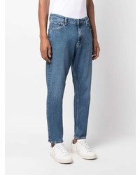 Calvin Klein Logo Patch Mid Rise Tapered Jeans