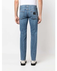 Dolce & Gabbana Logo Patch Slim Fit Jeans