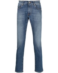 PT TORINO Logo Patch Straight Leg Jeans