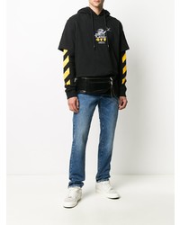 Off-White Logo Print Straight Fit Jeans