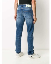 Off-White Logo Print Straight Fit Jeans