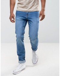 Mango Man Slim Jeans In Mid Wash