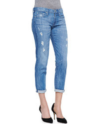 Vince Mason Relaxed Distressed Cuffed Jeans