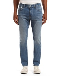 Mavi Jeans Matt Stretch Straight Leg Jeans In Light Brushed Feather Blue At Nordstrom