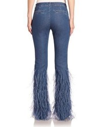 Michael Kors Michl Kors Collection Ostrich Feather Jeans