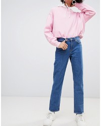 Weekday Mid Rise Slim Straight Jean In Organic Cotton