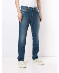 Moschino Mid Rise Stonewashed Straight Leg Jeans