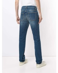 Moschino Mid Rise Stonewashed Straight Leg Jeans