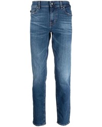 7 For All Mankind Mid Rise Straight Leg Jeans