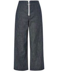 Topshop Moto Tailored Cropped Wide Leg Jeans