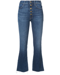 Mother Multiple Buttons Cropped Jeans
