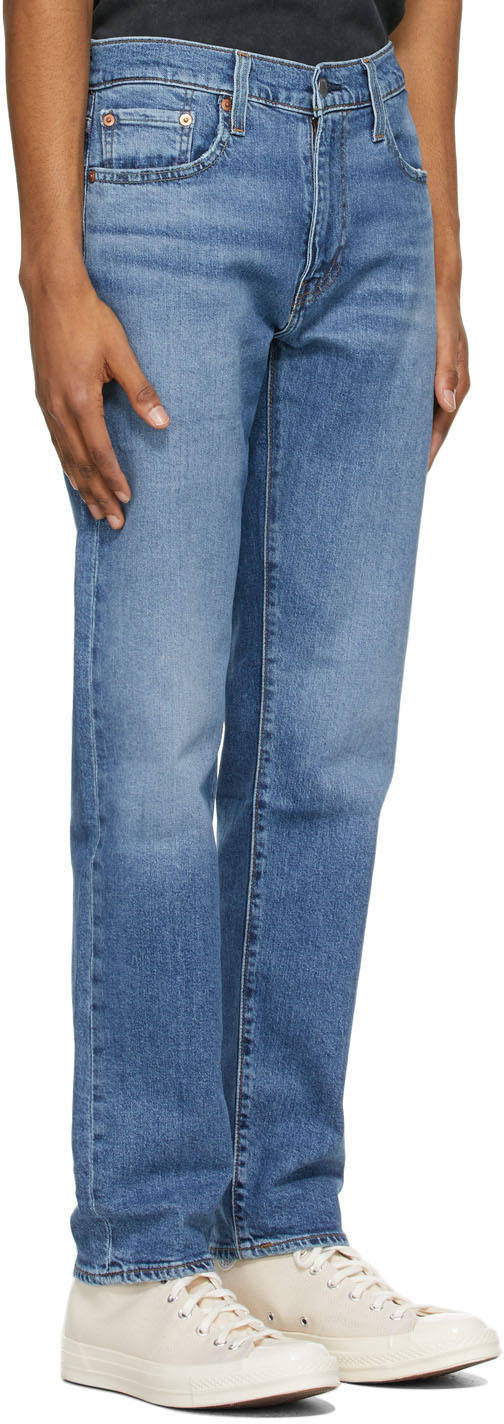 Levi's Navy 502 Taper Jeans, $69 | SSENSE | Lookastic