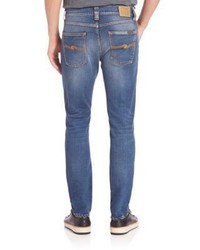Nudie Jeans Organic Cotton Blend Faded Slim Fit Jeans