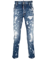 DSQUARED2 Paint Splattered Distressed Jeans
