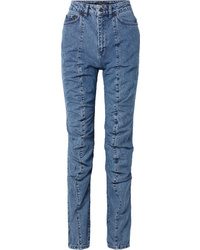 Y/Project Paneled High Rise Straight Leg Jeans
