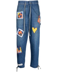 Greg Lauren Patch Detail Drawstring Jeans