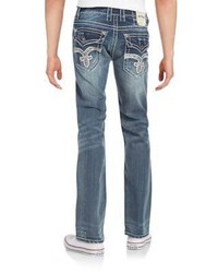 Rock Revival Pocket Detail Straight Leg Jeans