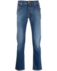 Jacob Cohen Pocket Square Distressed Jeans