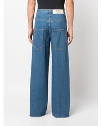 Gucci Pressed Crease Mid Rise Wide Leg Jeans