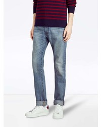 Burberry Relaxed Fit Washed Japanese Selvedge Denim Jeans