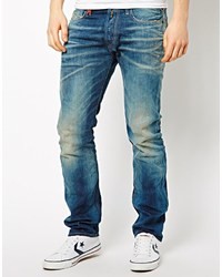 Replay Jeans Jennon Straight Fit Dark Blasted 3d Wash