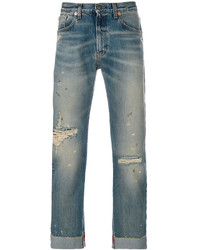 Gucci Ribbon Detail Cropped Jeans