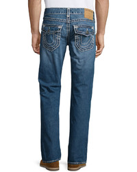 True Religion Ricky River Bed Denim Jeans Mid Blue