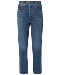 Agolde Riley Cropped High Rise Straight Leg Jeans