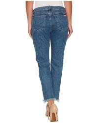 Hudson Riley Luxe Crop W Raw Hem In Continuum Jeans