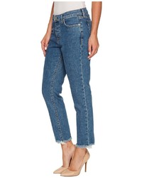 Hudson Riley Luxe Crop W Raw Hem In Continuum Jeans