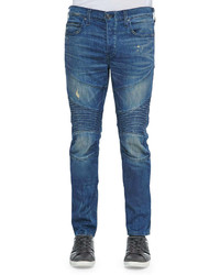 True Religion Rocco Moto Slim Fit Denim Jeans