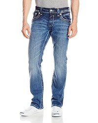Rock Revival Laken J4 Straight Cut Jean In Medium Indigo