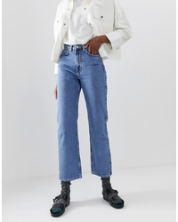 Weekday Row Slim Straight Jeans In Sky Blue